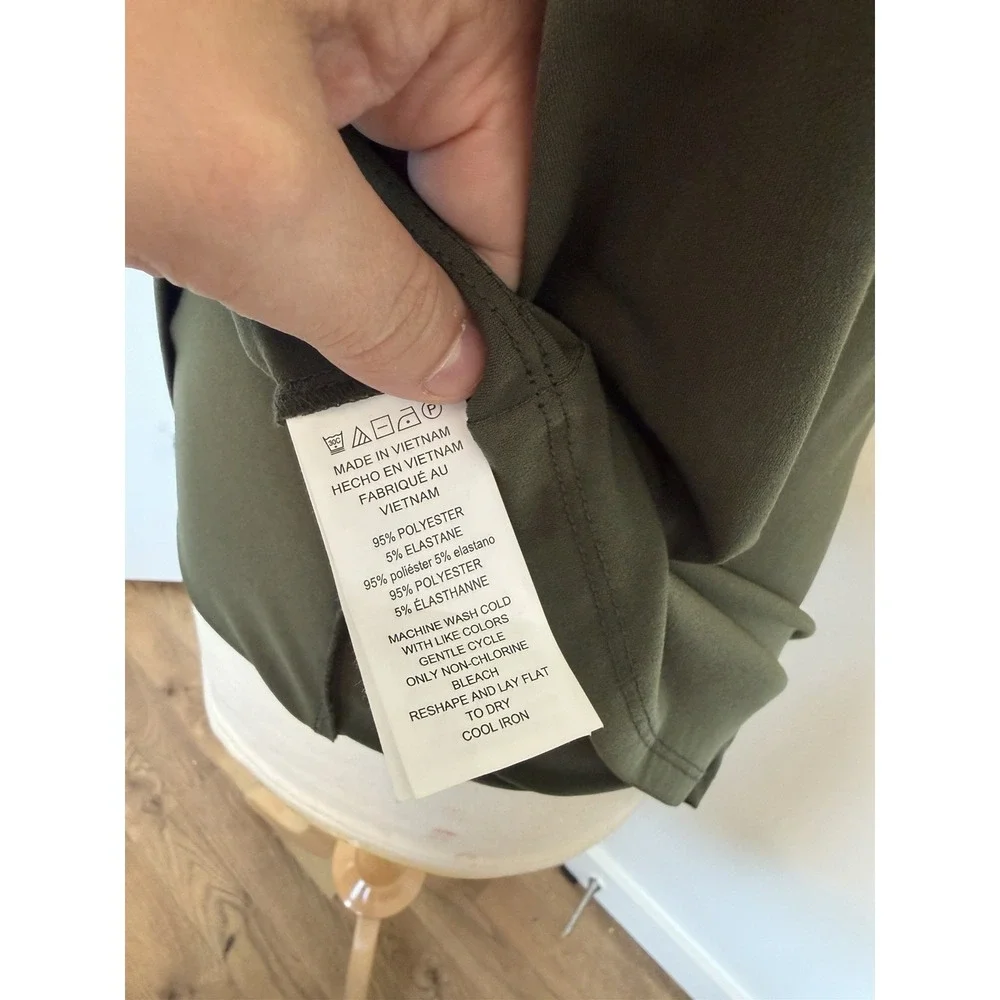 Michael Kors Dress Women's Olive with Gold Zippers Women's XS preppy Office Y2K